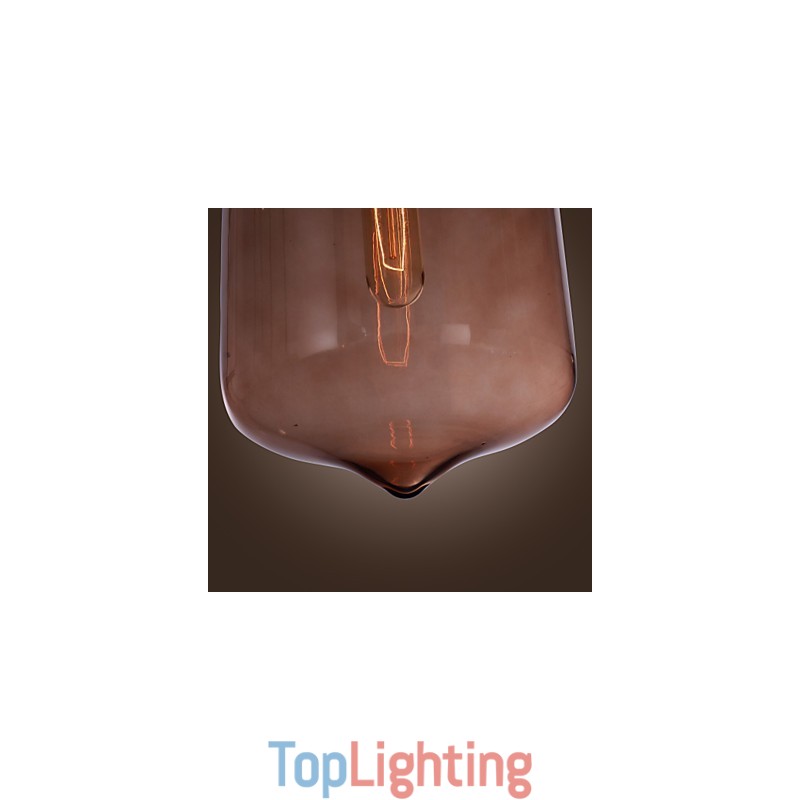 70W Modern Glass Pendant Light in Transparent Bottle Design
