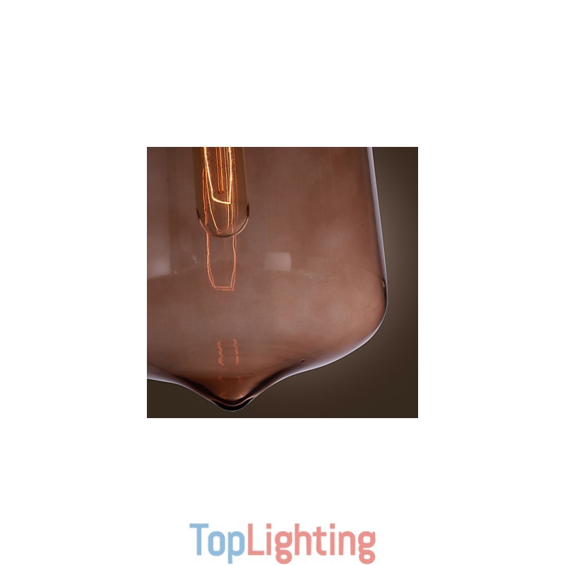 70W Modern Glass Pendant Light in Transparent Bottle Design