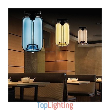 Retro Creative Single Head Glass Pendant Lamp Cafe In The Goldfish Bowl Retro Creative Single Head Glass Pendant Lamp Cafe In The Goldfish Bowl