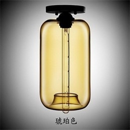 Retro Creative Single Head Glass Pendant Lamp Cafe In The Goldfish Bowl