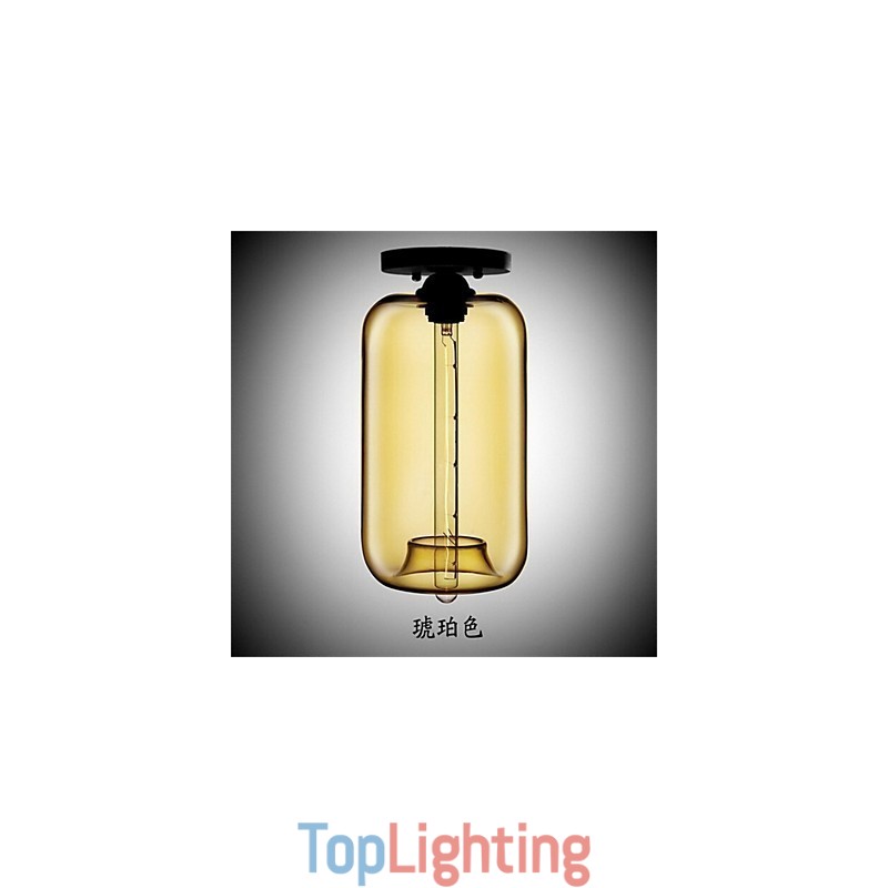 Retro Creative Single Head Glass Pendant Lamp Cafe In The Goldfish Bowl