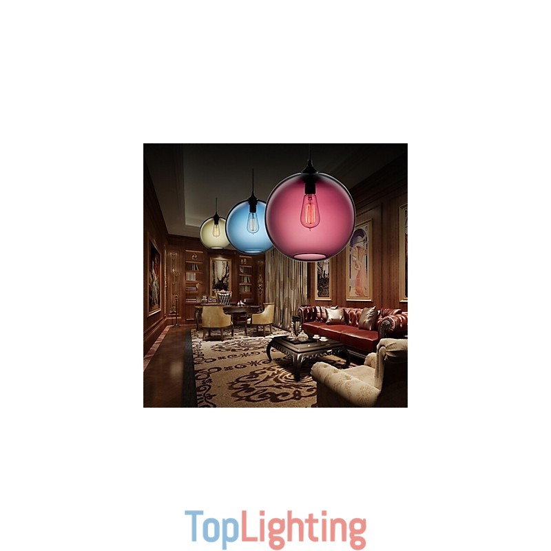 Retro Creative Single Head Glass Pendant Lamp Cafe In The Goldfish Bowl