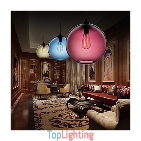 Retro Creative Single Head Glass Pendant Lamp Cafe In The Goldfish Bowl Retro Creative Single Head Glass Pendant Lamp Cafe In The Goldfish Bowl