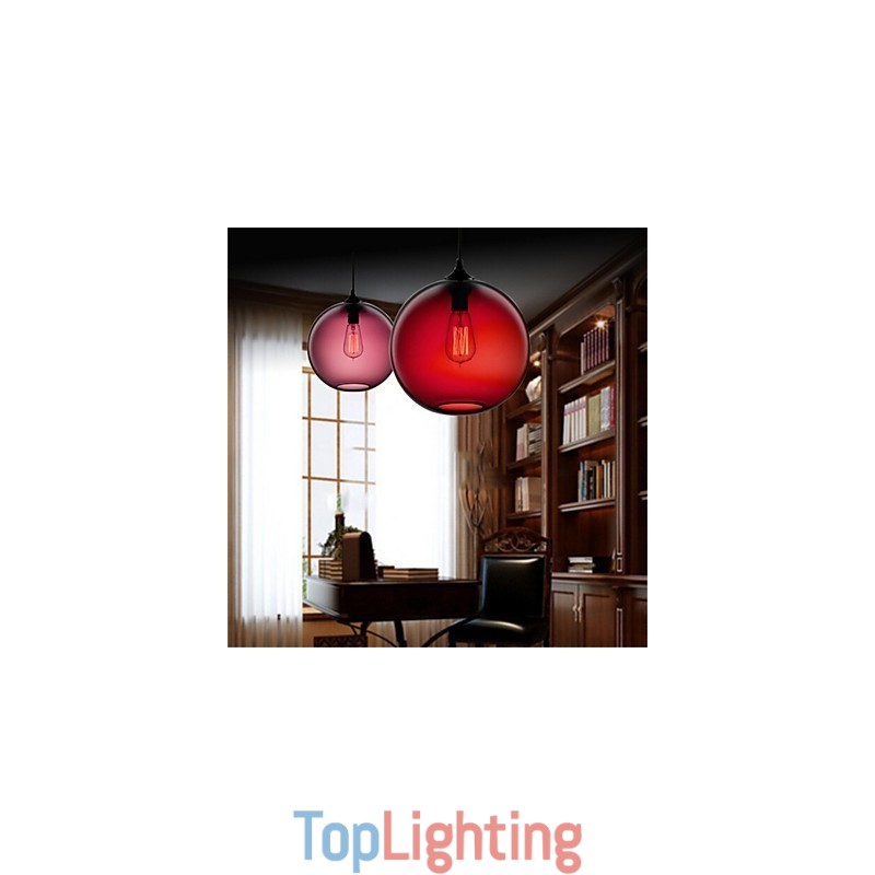 Retro Creative Single Head Glass Pendant Lamp Cafe In The Goldfish Bowl