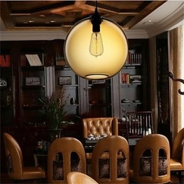 Retro Creative Single Head Glass Pendant Lamp Cafe In The Goldfish Bowl