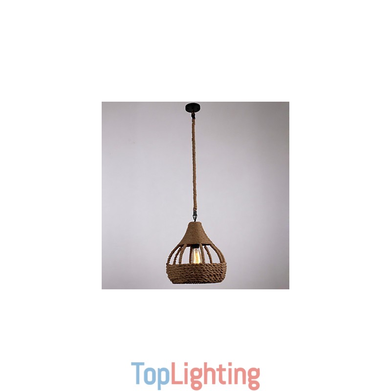 Rope 1 Light Pendant Light Country