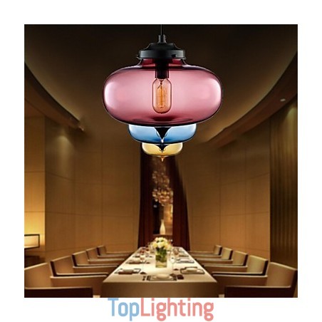 Retro Creative Single Head Glass Pendant Lamp Cafe In The Goldfish Bowl Retro Creative Single Head Glass Pendant Lamp Cafe In The Goldfish Bowl