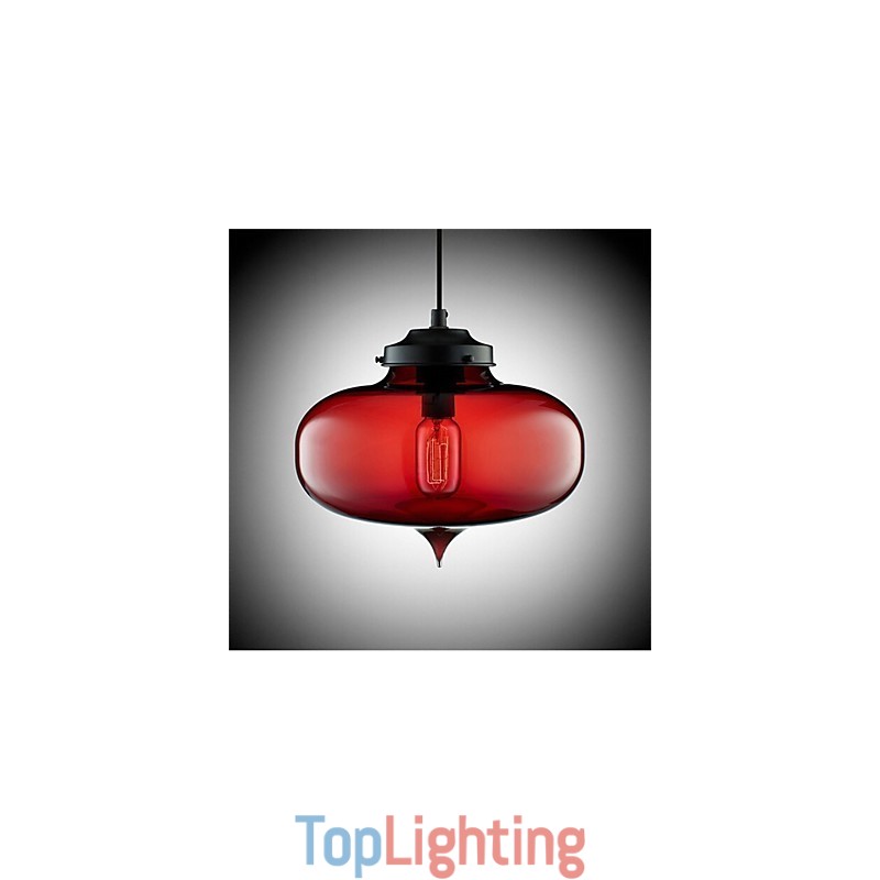 Retro Creative Single Head Glass Pendant Lamp Cafe In The Goldfish Bowl