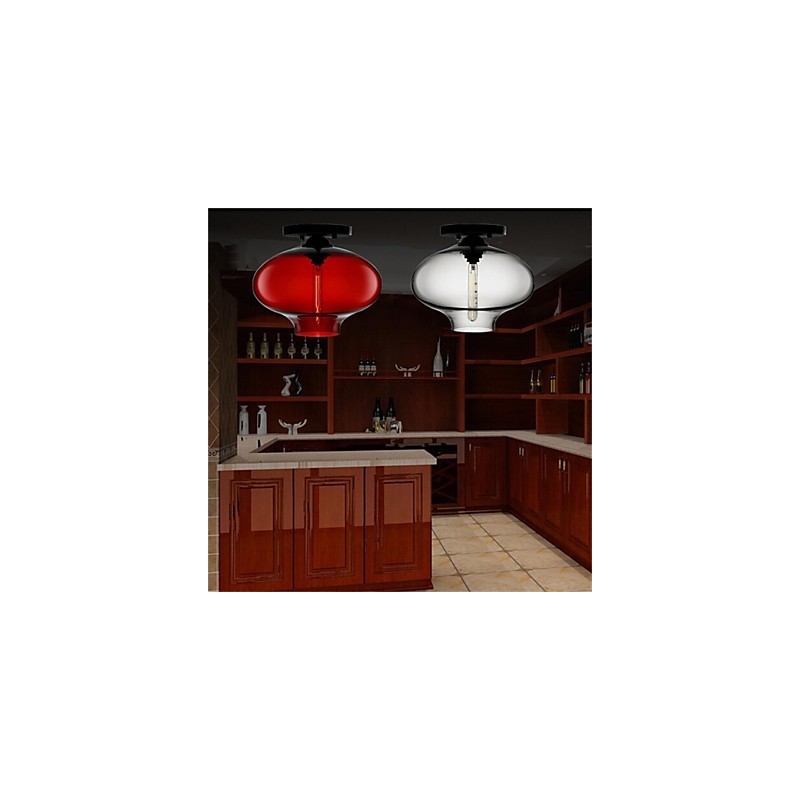 Retro Creative Single Head Glass Pendant Lamp Cafe In The Goldfish Bowl