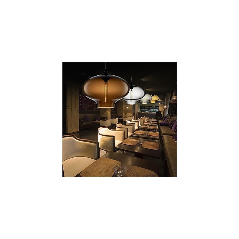 Retro Creative Single Head Glass Pendant Lamp Cafe In The Goldfish Bowl