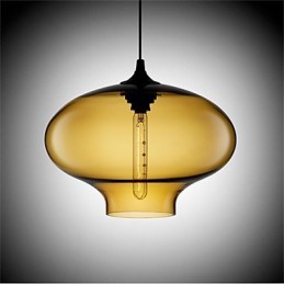 Retro Creative Single Head Glass Pendant Lamp Cafe In The Goldfish Bowl