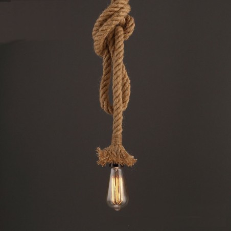 1 Light DIY Art Hemp Rope Light Creative Hemp Rope Chandelier Long 100cm Send 1 Bulb 1 Light DIY Art Hemp Rope Light Creative Hemp Rope Chandelier Long 100cm Send 1 Bulb