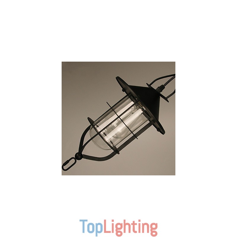 Retro Mini Style Painting Metal Pendant Light