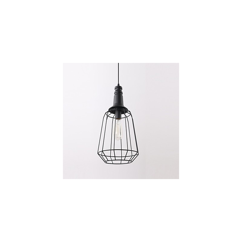 Rustic Lodge Retro Country Mini Style Painting Metal Pendant Light Garage