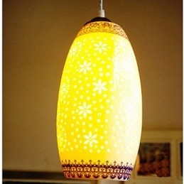 Retro Ceramic lamp lamp Stairs Blue Single Head Chandelier Creative