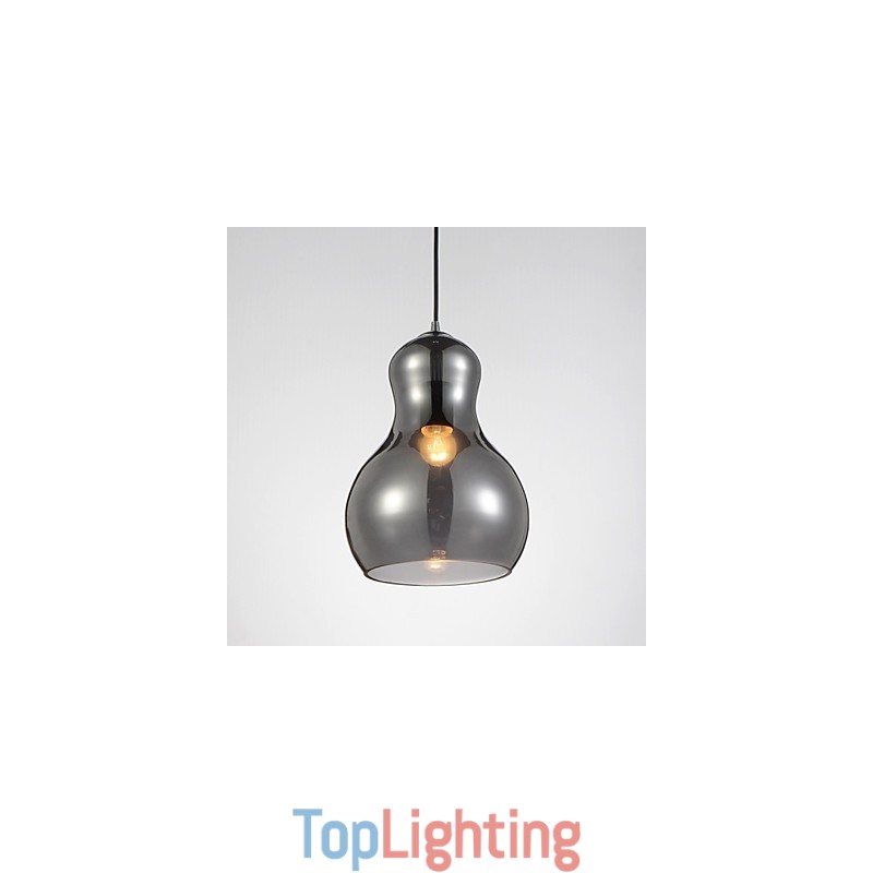 Gourd shaped Pendant Lamp 1 Light Modern Simplicity Golden Chrome Rose Gold Amber Smoky Gray Glass &Carbon Steel