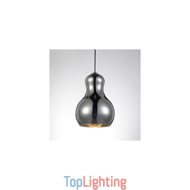 Gourd shaped Pendant Lamp 1 Light Modern Simplicity Golden Chrome Rose Gold Amber Smoky Gray Glass &Carbon Steel