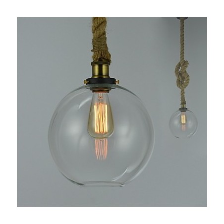 American Country Vintage Industrial Creative Glass Chandelier Single Head Rope American Country Vintage Industrial Creative Glass Chandelier Single Head Rope