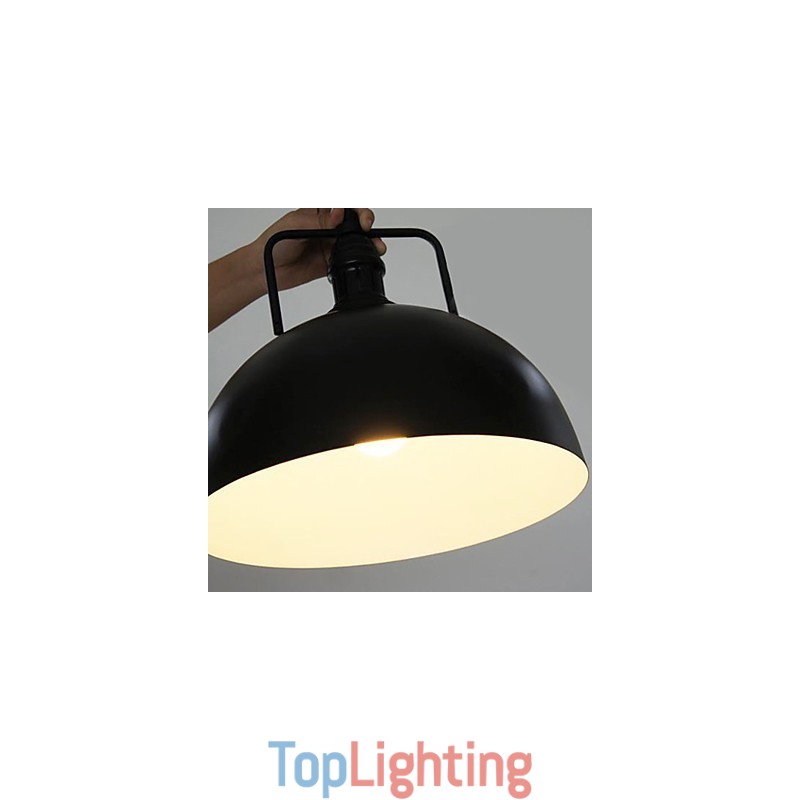 Rustic Lodge Painting Metal Pendant Light