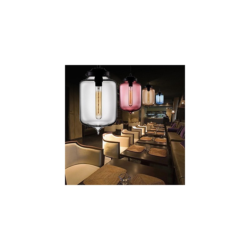 Retro Creative Single Head Glass Pendant Lamp Cafe In The Goldfish Bowl