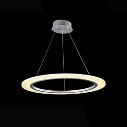 Pendant Light Round Ceiling Chandelier Milky Acrylic Ceiling Lamps with Single Ring