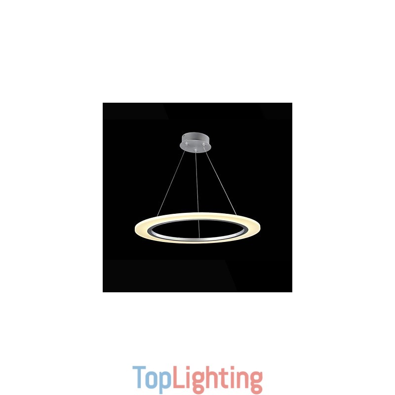 Pendant Light Round Ceiling Chandelier Milky Acrylic Ceiling Lamps with Single Ring