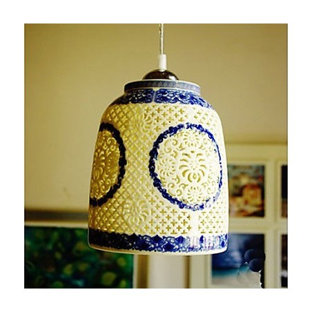 Retro Ceramic lamp lamp Stairs Blue Single Head Chandelier Creative Retro Ceramic lamp lamp Stairs Blue Single Head Chandelier Creative
