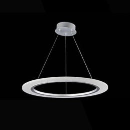Pendant Light Round Ceiling Chandelier Milky Acrylic Ceiling Lamps with Single Ring