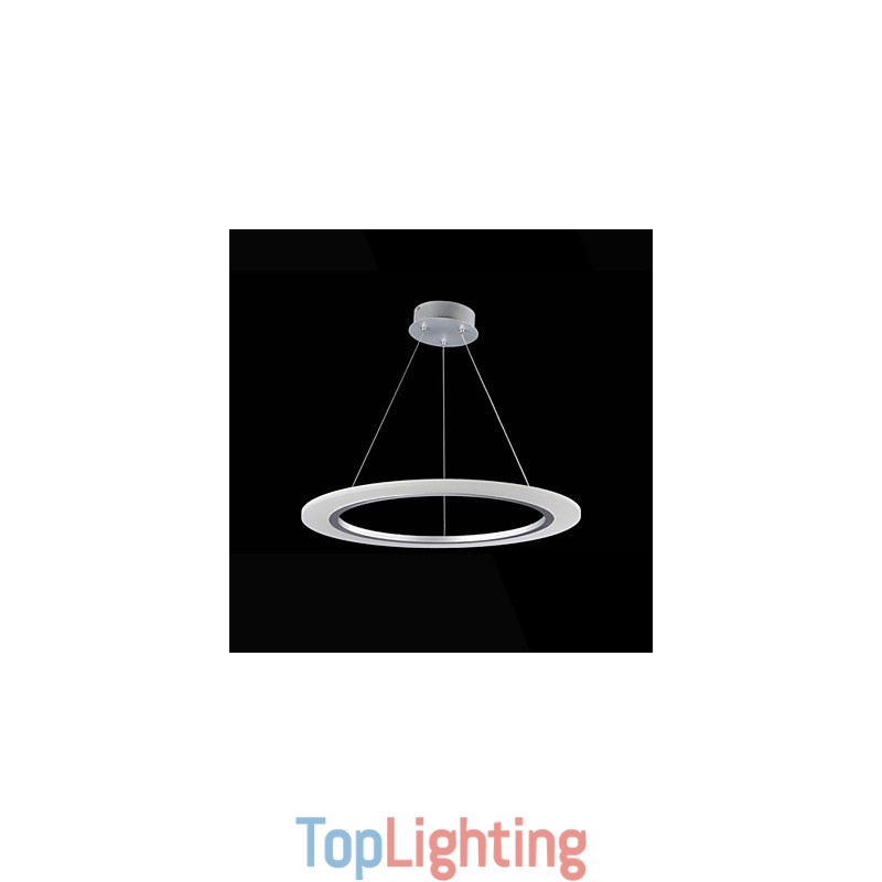 Pendant Light Round Ceiling Chandelier Milky Acrylic Ceiling Lamps with Single Ring
