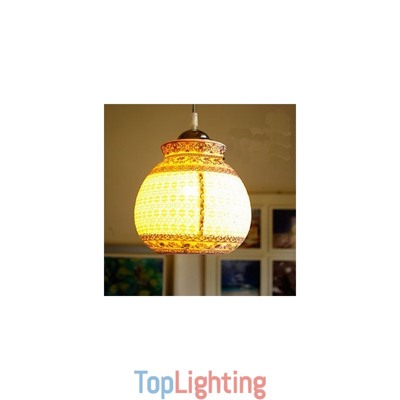 Retro Ceramic lamp lamp Stairs Blue Single Head Chandelier Creative