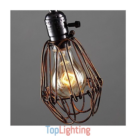 American Country Industrial Wind Lamp Retro Small Chandelier Iron Cage American Country Industrial Wind Lamp Retro Small Chandelier Iron Cage