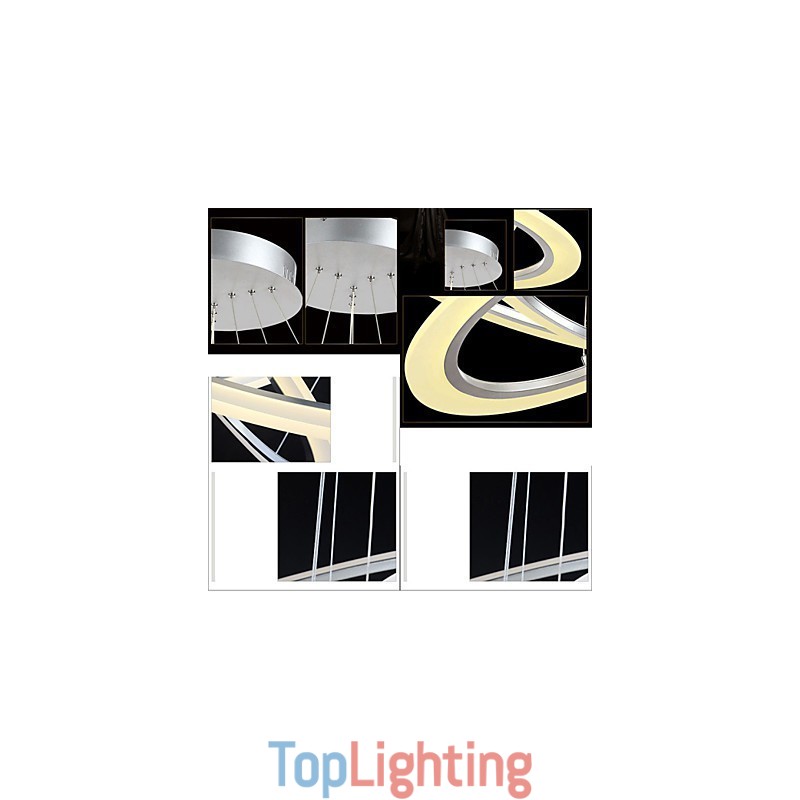 Pendant Light Round Ceiling Chandelier Milky Acrylic Ceiling Lamps with Single Ring