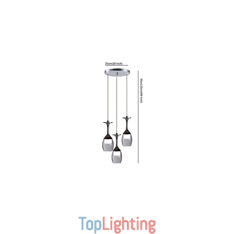 Pendant Lights 3 Lights Round Backplate Modern Contemporary Metal