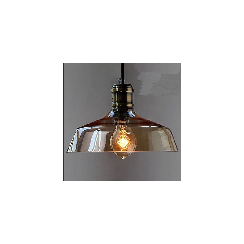 Simple Retro Industrial Glass Pendant Lamp