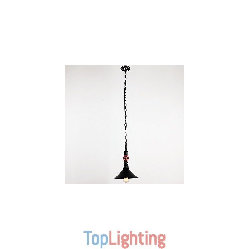 Water Pipe Retro Plating 1 Light Painting Pendant