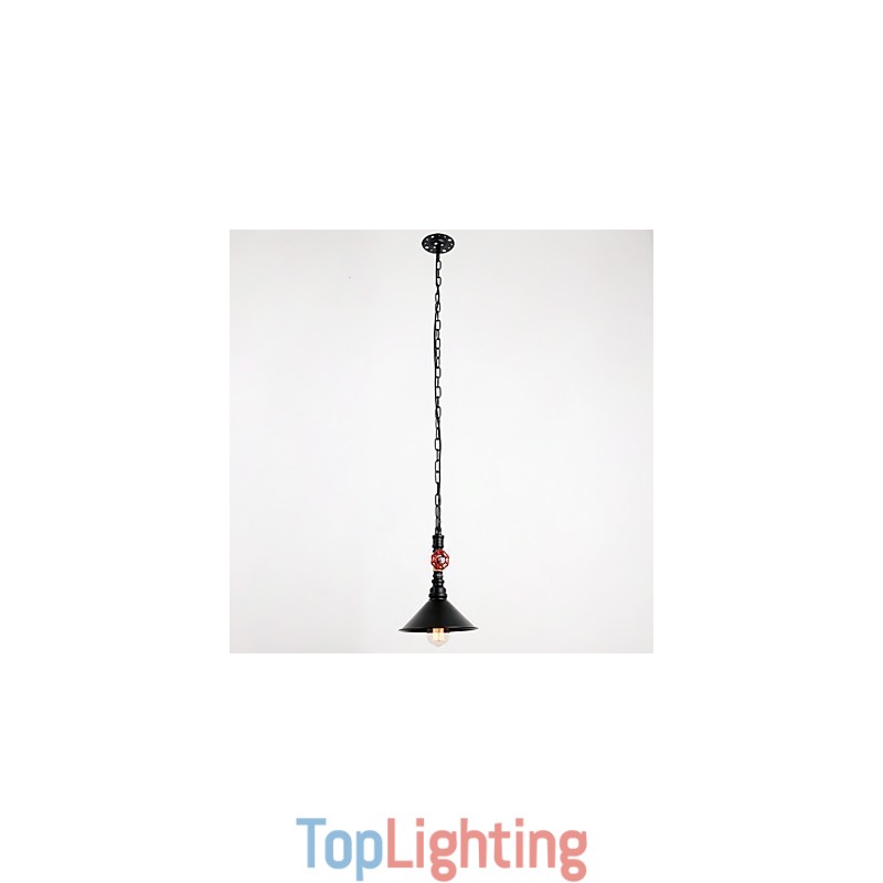 Water Pipe Retro Plating 1 Light Painting Pendant