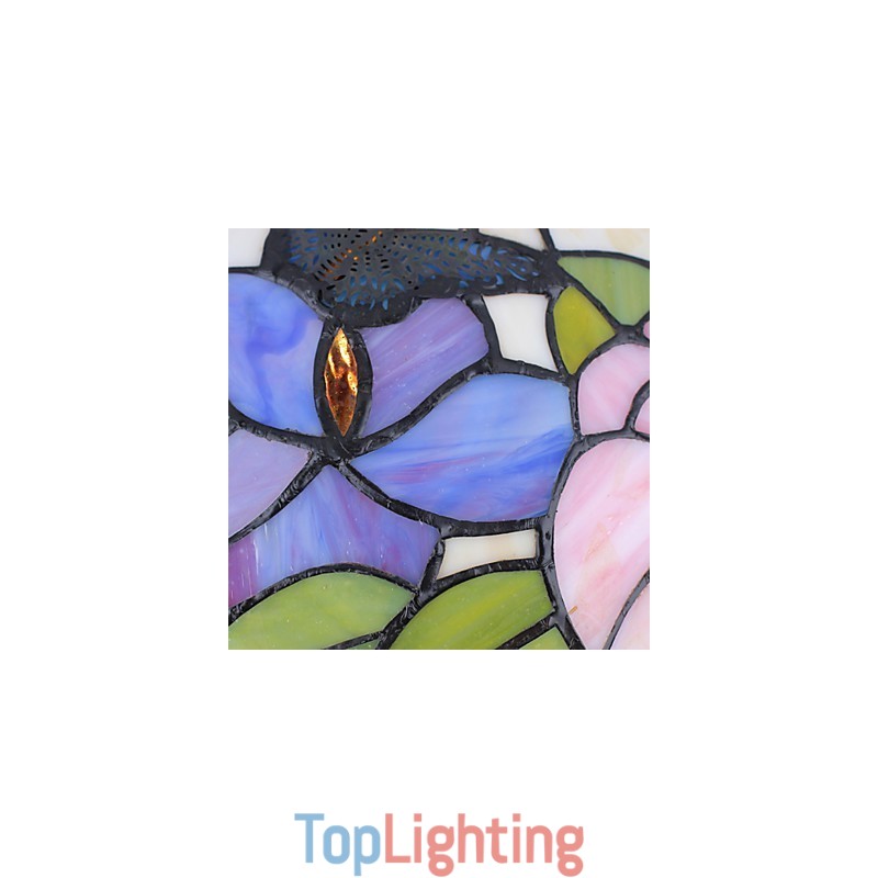 30*28CM 5 10㎡European Rural Creative Arts Stained Glass Chandelier Restoring Ancient Ways Lamp Light