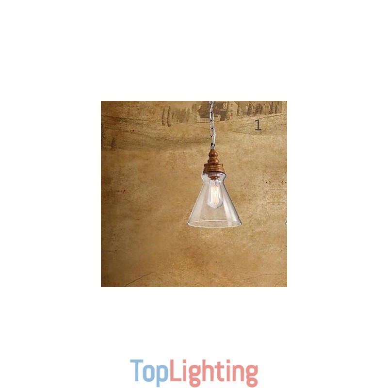 Wood Grain Crystal Droplight Cafe Lighting Lamps And Lanterns