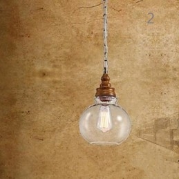 Wood Grain Crystal Droplight Cafe Lighting Lamps And Lanterns