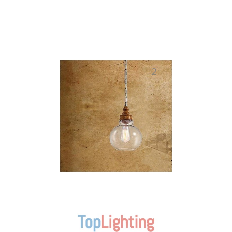 Wood Grain Crystal Droplight Cafe Lighting Lamps And Lanterns
