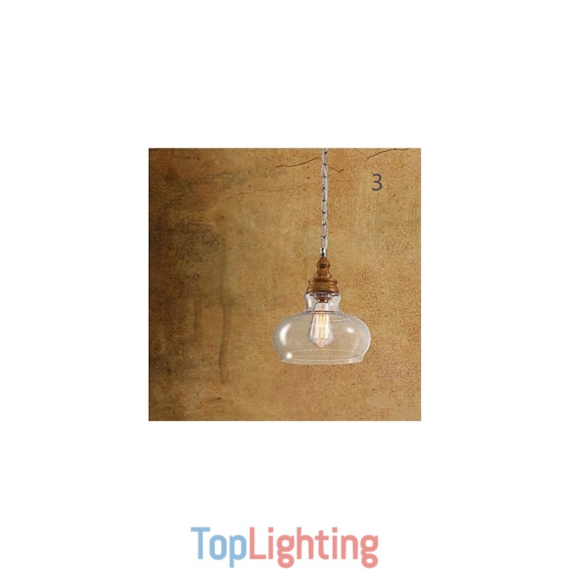 Wood Grain Crystal Droplight Cafe Lighting Lamps And Lanterns