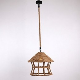 Rope 1 Light Pendant Light Contemporary Country