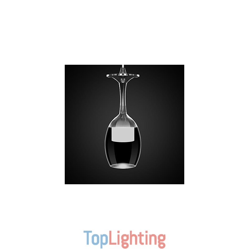 Modern Contemporary Chrome Metal Pendant Light