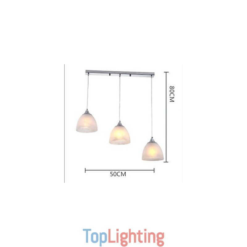 Modern Wine Cup Oblong Canopy Pendant Light with Three Light