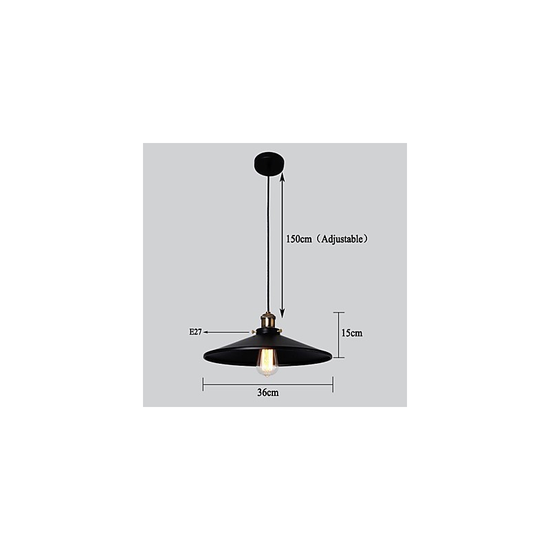 European Style Retro Classic Pendant Light Metal Art Droplight Give Bulb Diameter