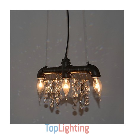 North American Style Creative 3 Light Pendant In Pipe Design North American Style Creative 3 Light Pendant In Pipe Design
