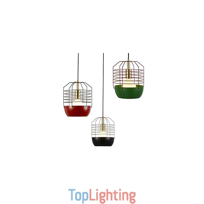 Mini Artistic Spider Web Pendant Lamp 1 Light Mordern Simplicity Finish Black White Green Red Carbon Steel Droplight