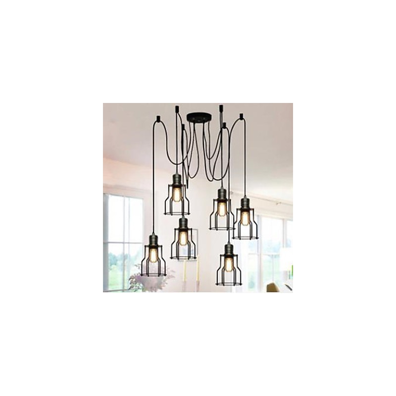 American Country Industrial Individuality Creative Sitting Six small Hob Head Droplight