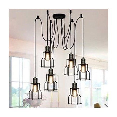 American Country Industrial Individuality Creative Sitting Six small Hob Head Droplight American Country Industrial Individuality Creative Sitting Six small Hob Head Droplight