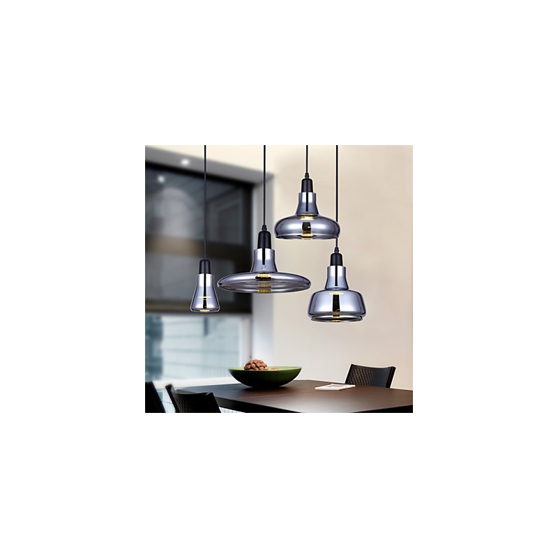 European Contracted Creative Nordic Design Shadow Glass Chandelier Lamp Light